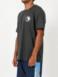 Australia Outliner Surf Tee -T&C Surf Clothing 2366OutlinerBlackHtrSide