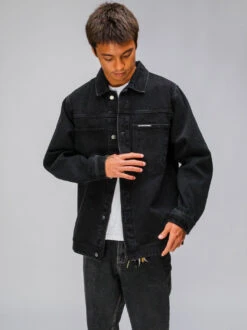 Europe Washed Denim Jacket -T&C Surf Clothing 2383DenimJacketBlackLIFE