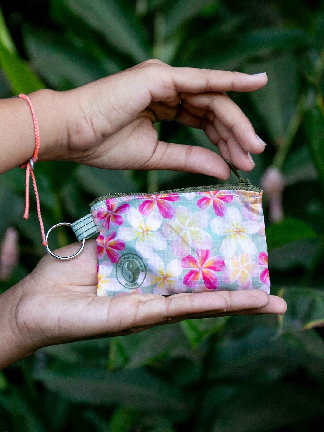 Plumeria Paint Penny Keychain Pouch 1 Plumeria Paint Penny Keychain Pouch