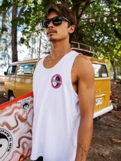 Retro Neon Tank -T&C Surf Clothing 2WhitePinkFrontLIFE 785059
