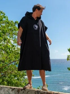 Australia OG Hooded Towel Poncho 15 Australia OG Hooded Towel Poncho -T&C Surf Clothing 3002 OG Hooded Towel Poncho Black LIFE2 656422