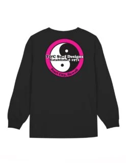 Retro Neon Long Sleeve -T&C Surf Clothing Black Pink Back