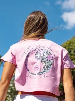 Ocean Is Life Crop Tee -T&C Surf Clothing CropBblgumLIFE2