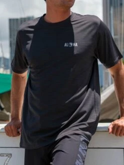 Hybrid Short Sleeve Rashguard -T&C Surf Clothing HCharcoalLIFE