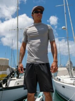 Fuse Short Sleeve Rashguard -T&C Surf Clothing HGreyLIFE2