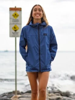 Tina Zip Rain Jacket -T&C Surf Clothing JacketNavyLIFE3
