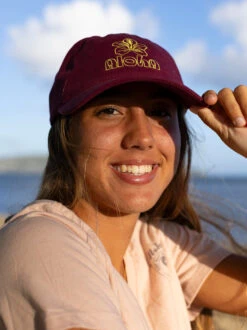 Vintage Hibiscus Cap -T&C Surf Clothing MaroonLIFE