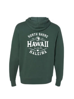 North Shore Hawaii Pullover Hoodie -T&C Surf Clothing PO Alpine Green Back 830740