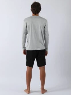 Australia Checker Long Sleeve Surf Tee -T&C Surf Clothing SURF TEE LS Check LtGry1 169185