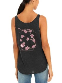 Cherry Ikebana Slit Tank