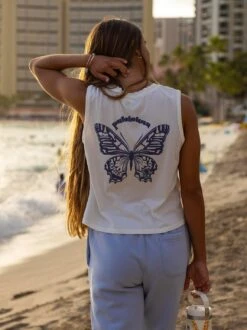 Trippy Pulelehua La Mer Tank -T&C Surf Clothing Tank Seasalt LIFE2