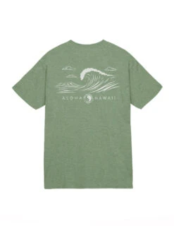 Graphic Diamond Head Wave Jersey Tee -T&C Surf Clothing TeeHtrMilBack 386705