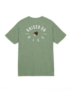 Raised On Musubi Jersey Tee -T&C Surf Clothing TeeHtrMilGrnBack 8c115fb1 b772 4e98 adb2 b15cecd602ed 150214