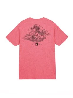 Simple Hokusai Jersey Tee -T&C Surf Clothing TeeHtrRedBack 813829