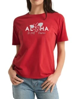 Nau Puff Boyfriend Tee -T&C Surf Clothing TeeRedFront 783557