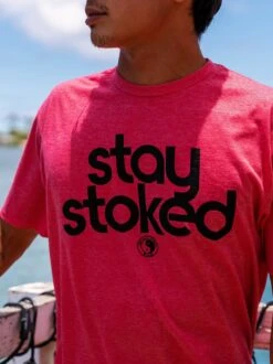 Stay Stoked Jersey Tee -T&C Surf Clothing TeeRedHtrLIFE2 324807