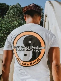 Retro Neon Jersey Tee -T&C Surf Clothing TeeWhtOrgBackLIFE 592465