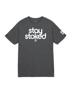 Stay Stoked Jersey Tee -T&C Surf Clothing Tee DkHtr Front