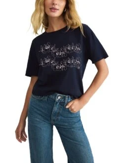 Simple Plumeria Boyfriend Tee