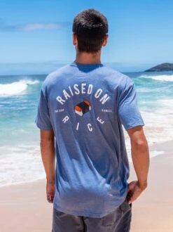 Raised On Musubi Jersey Tee -T&C Surf Clothing Tee HtrInd LIFE2 250318