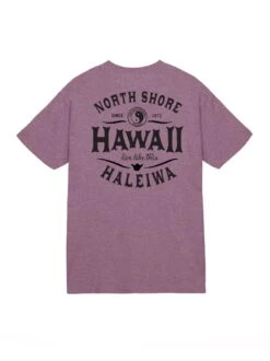 North Shore Hawaii Jersey Tee -T&C Surf Clothing Tee MrnHtr Black Back 244664