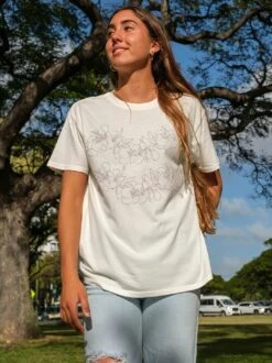 Simple Plumeria Boyfriend Tee -T&C Surf Clothing Tee Seasalt LIFE3