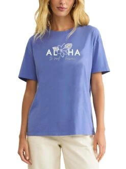 Nau Puff Boyfriend Tee -T&C Surf Clothing Tee Sky Blue Front