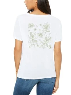 Naupaka Toss Slouchy Vtee -T&C Surf Clothing VteeWhiteBack