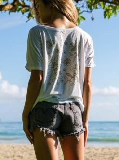 Naupaka Toss Slouchy Vtee -T&C Surf Clothing Vtee White LIFE