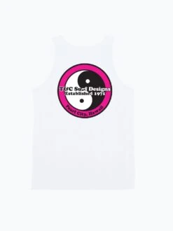 Retro Neon Tank -T&C Surf Clothing WhitePinkBack 392802