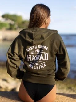 North Shore Hawaii Zip Hoodie -T&C Surf Clothing Zip Military LIFE2 378133